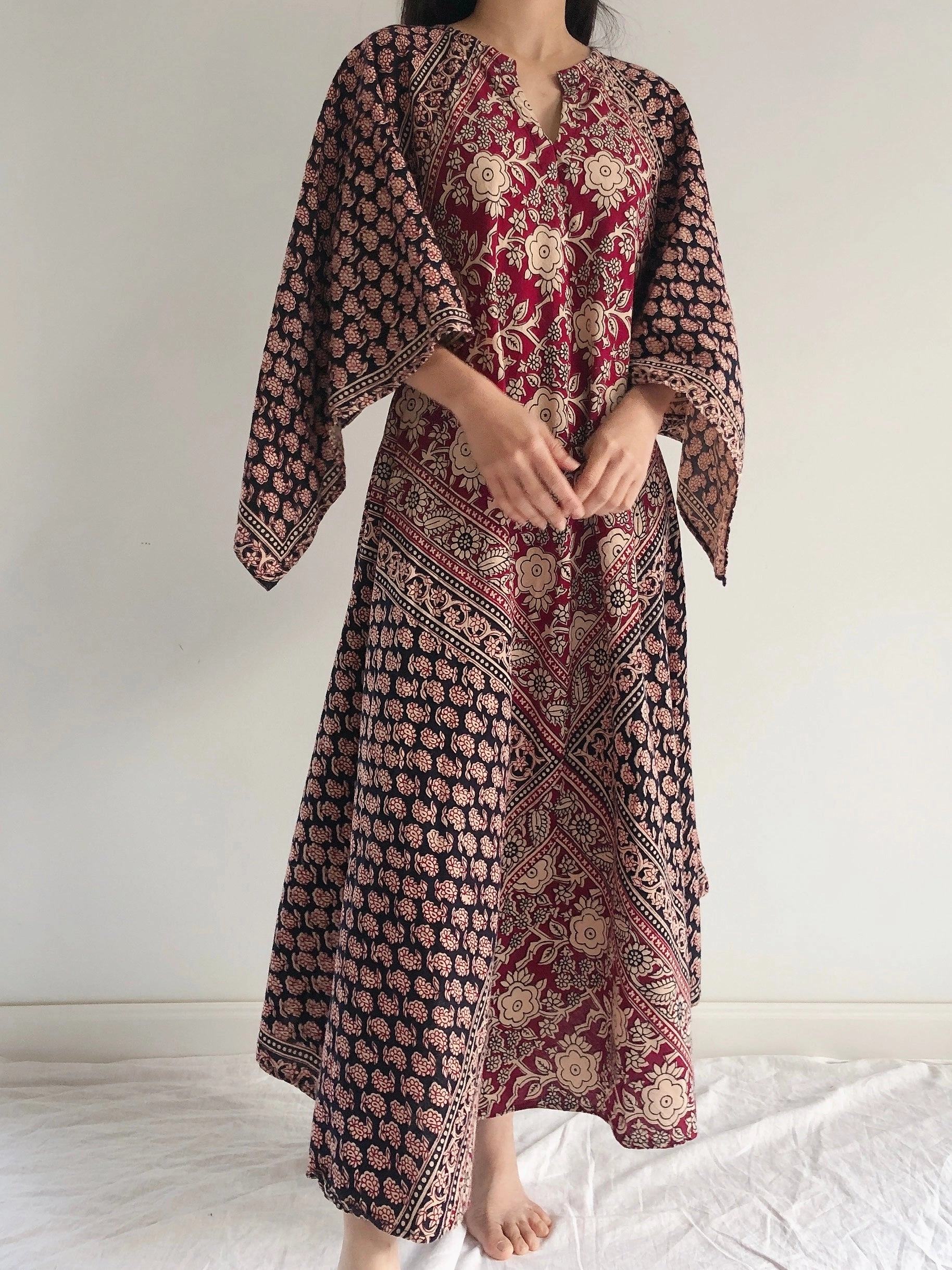 1970s Indian Cotton Dress - OSFM