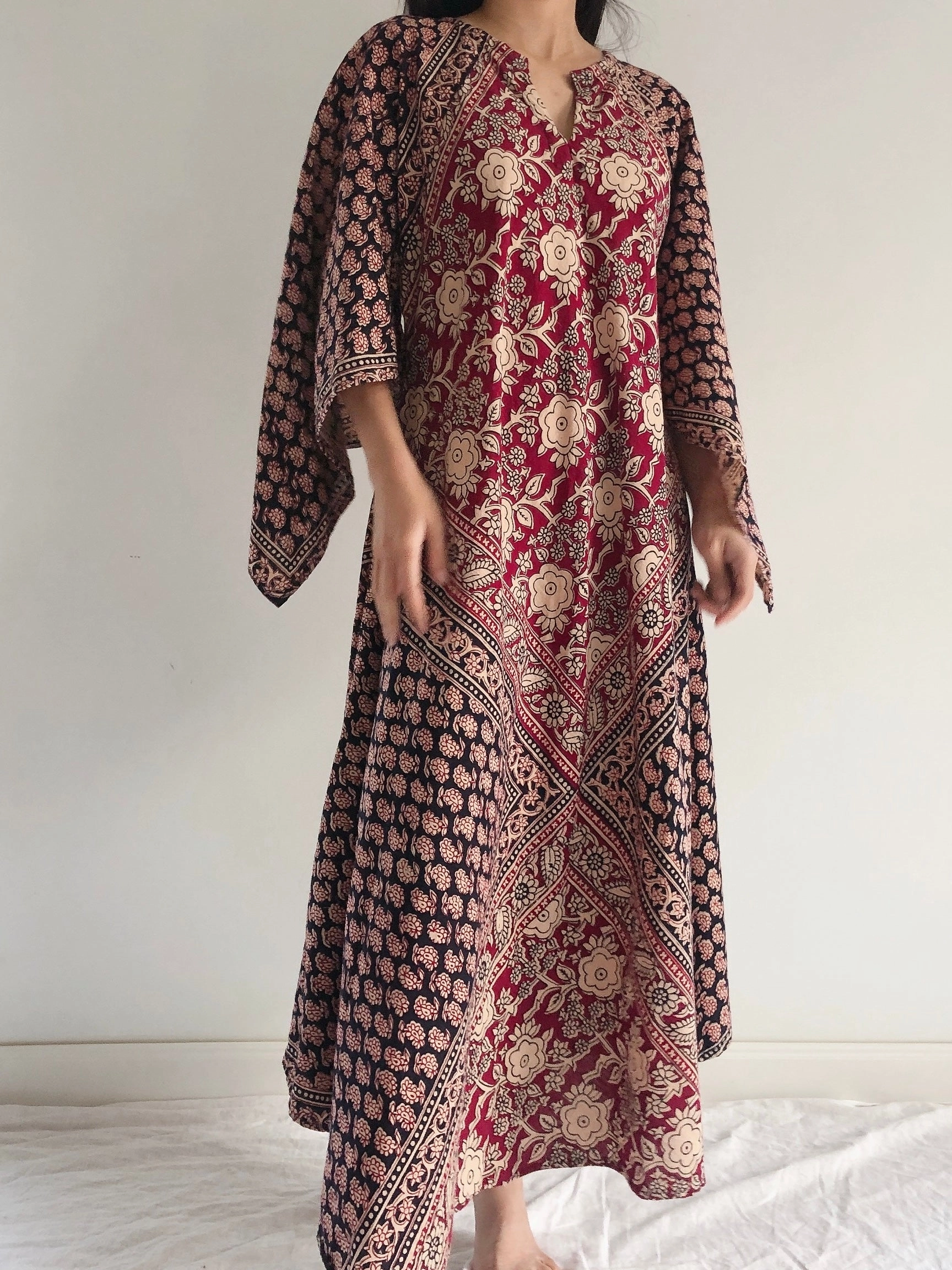 1970s Indian Cotton Dress - OSFM
