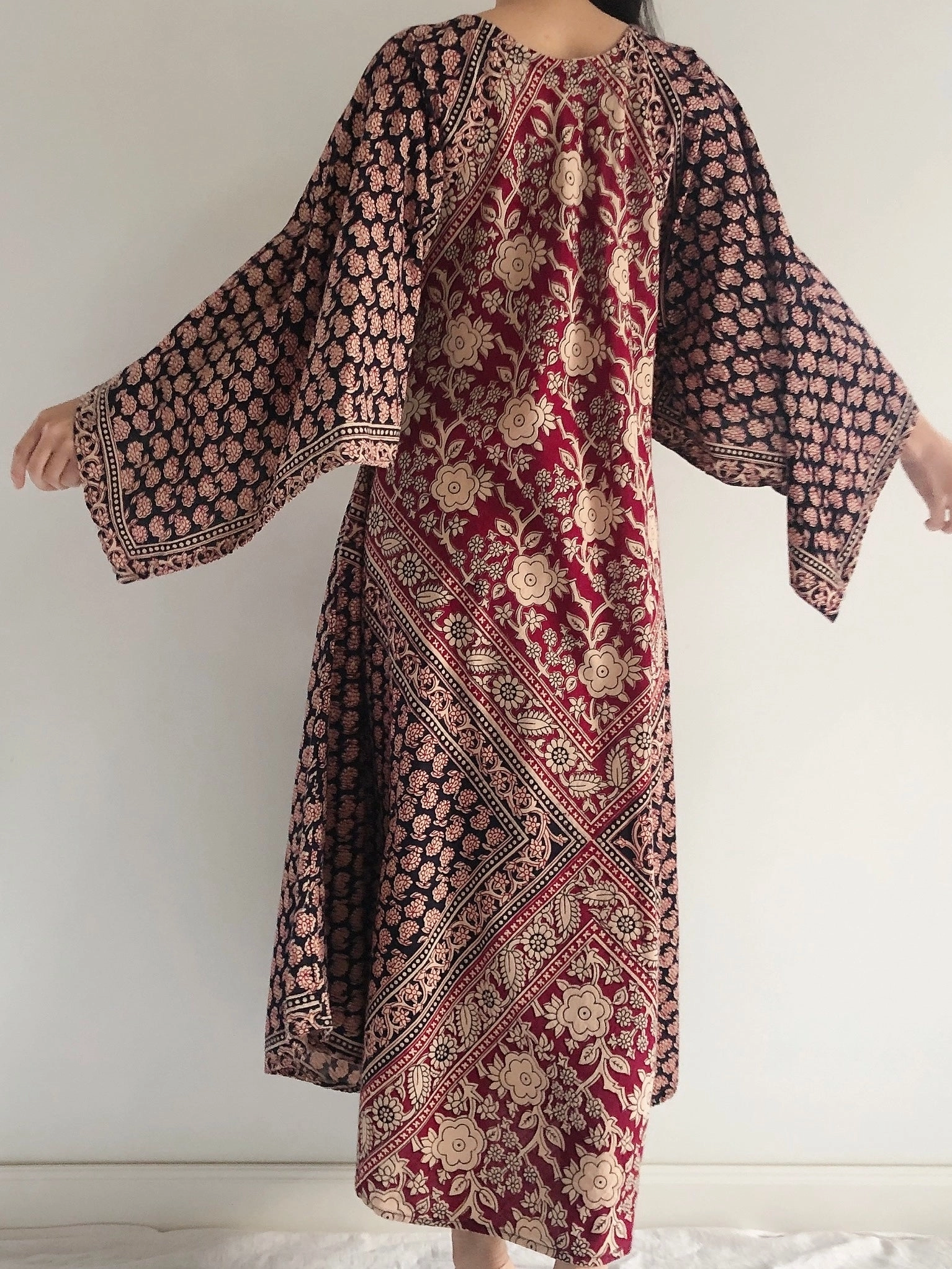 1970s Indian Cotton Dress - OSFM