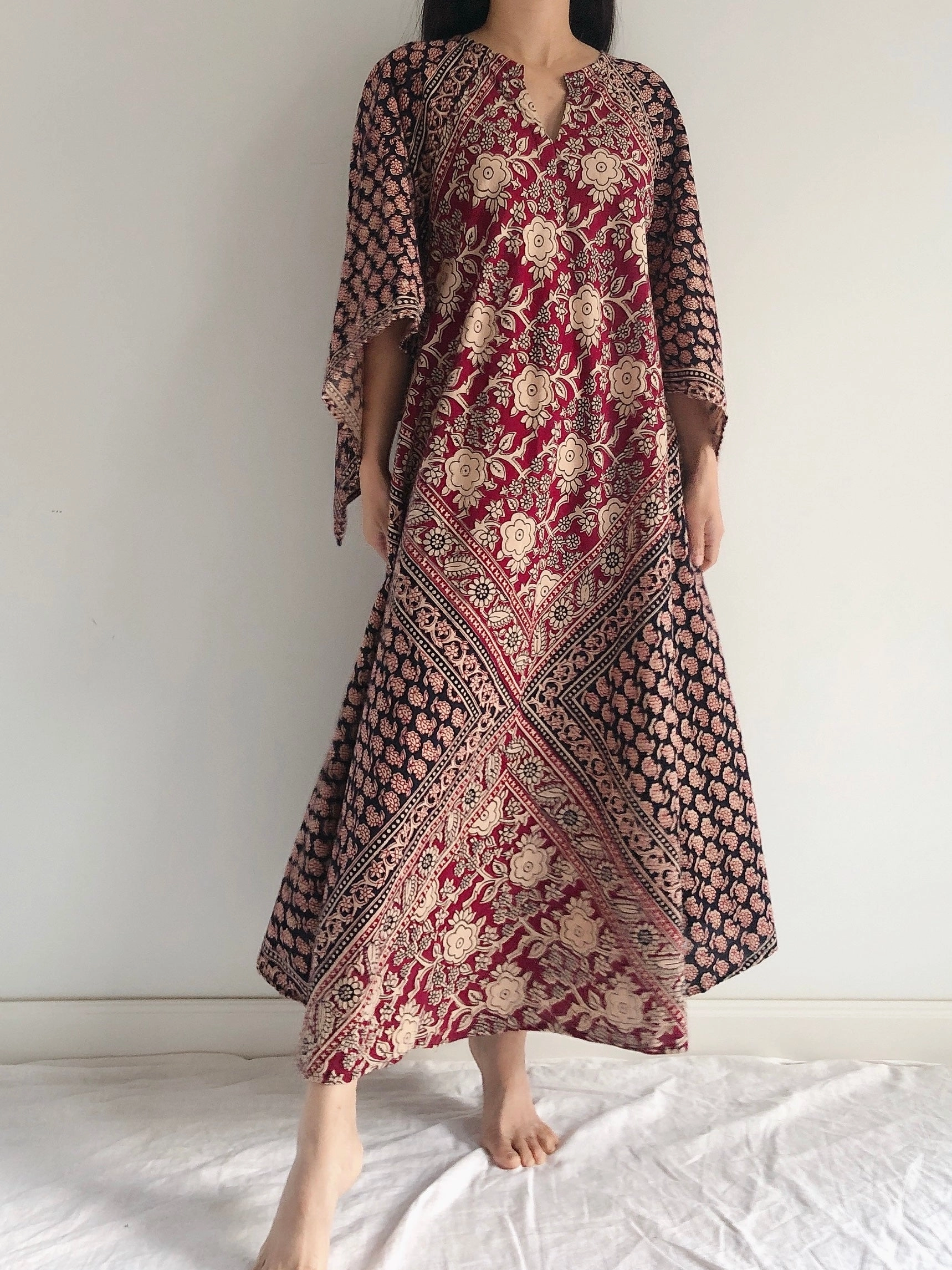 1970s Indian Cotton Dress - OSFM