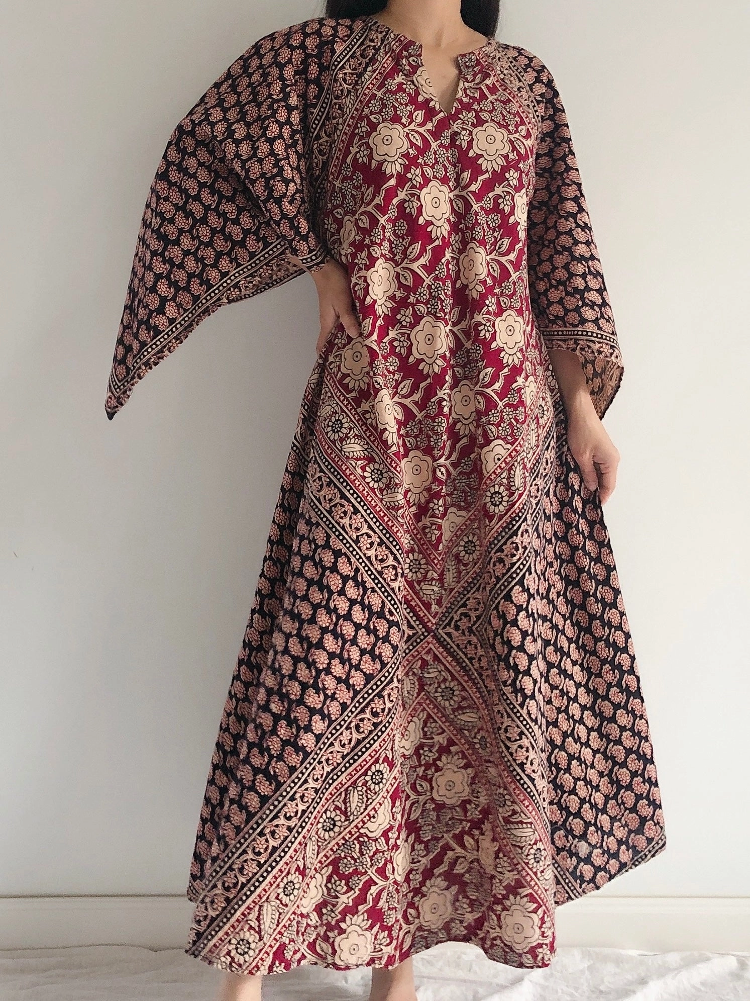 1970s Indian Cotton Dress - OSFM