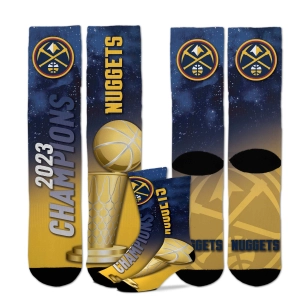 2023 Nuggets NBA Champs Trophy Crew Socks
