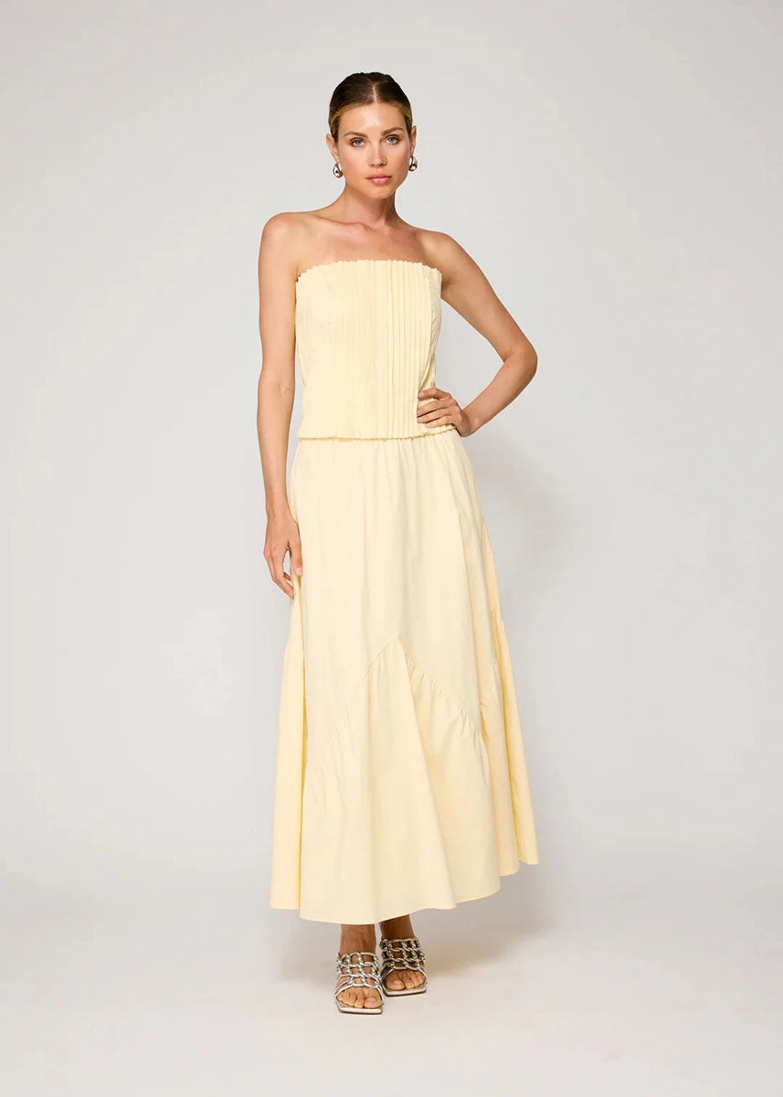 Abbott Maxi Skirt - Pale Yellow