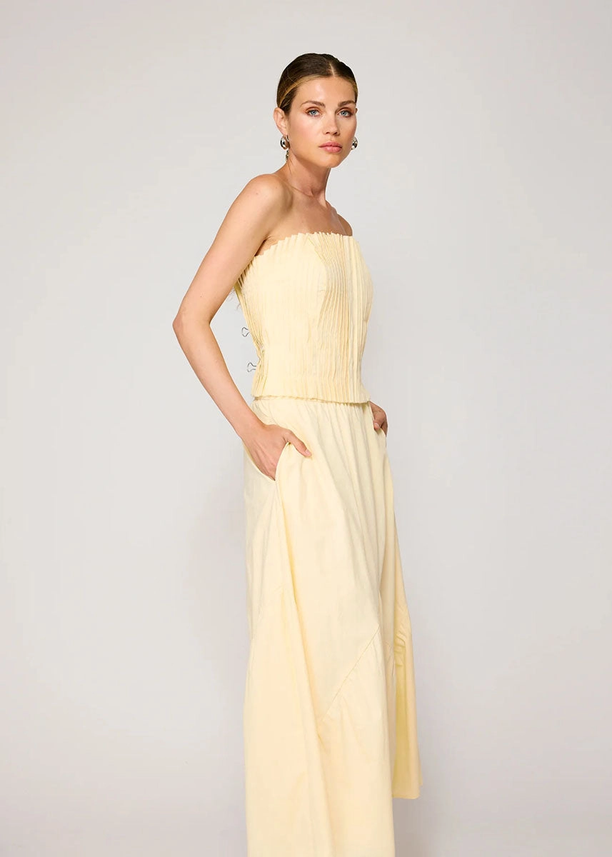 Abbott Maxi Skirt - Pale Yellow