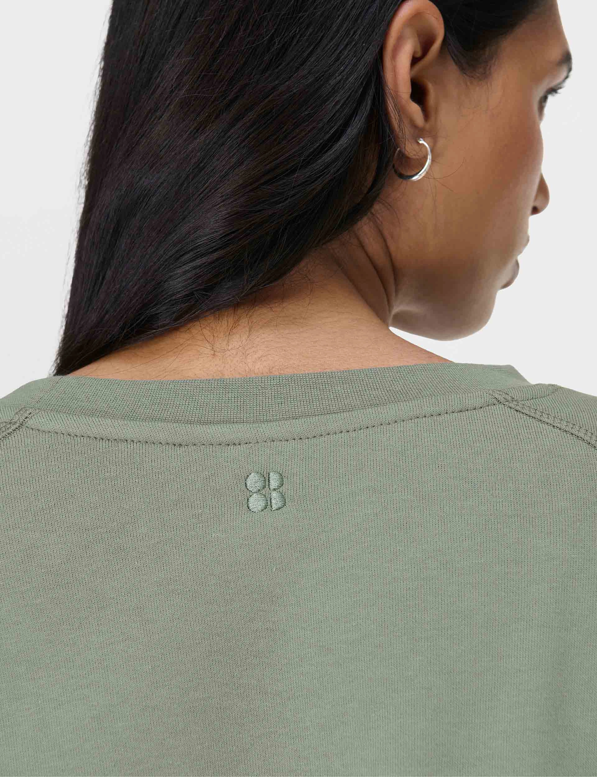 After Class Crop Sweatshirt - Willow Green