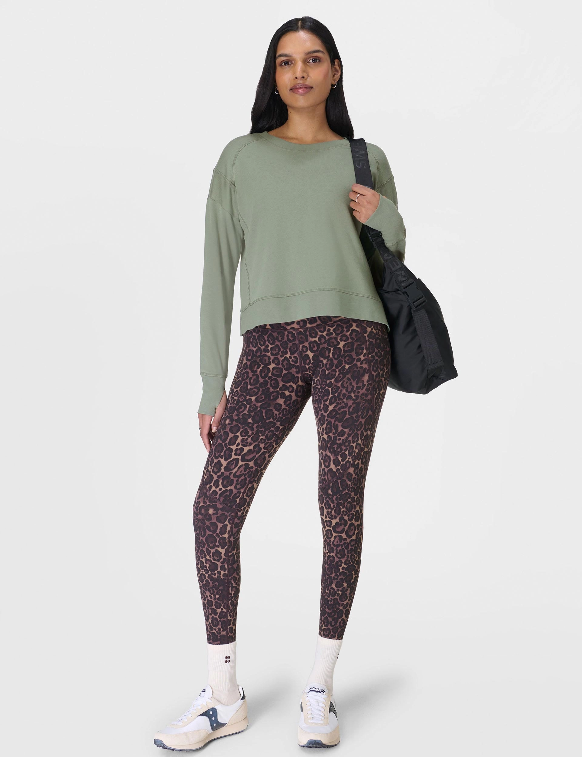 After Class Crop Sweatshirt - Willow Green