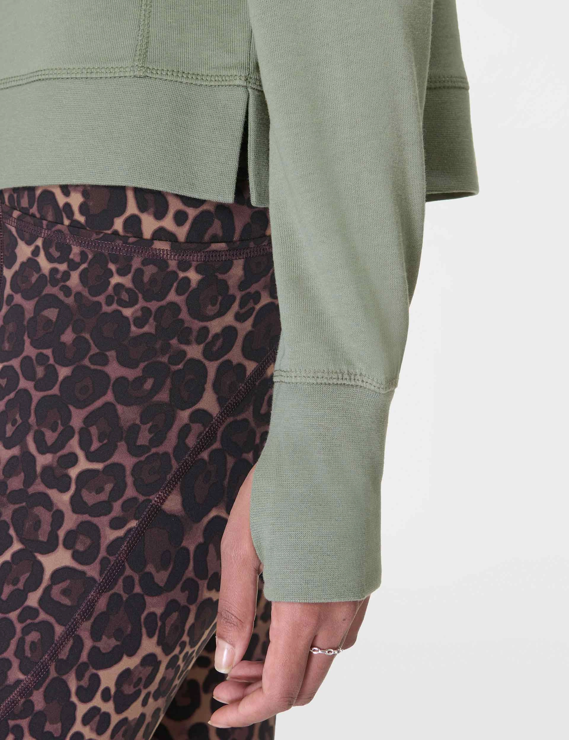 After Class Crop Sweatshirt - Willow Green