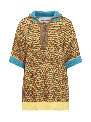 Andersson Bell Yosemite Ribbed Knit Polo Shirt