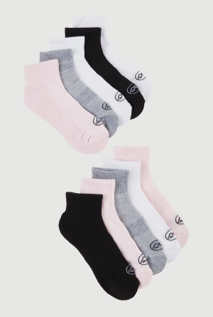 Assorted Performance Quarter Socks 10 Pack Size 4-10