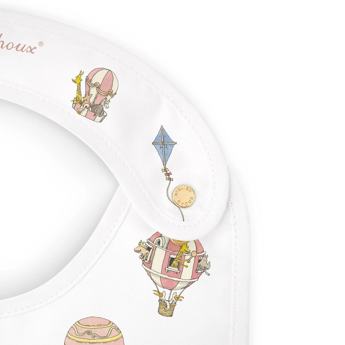 Atelier Choux Satin Bib Hot Air Balloons