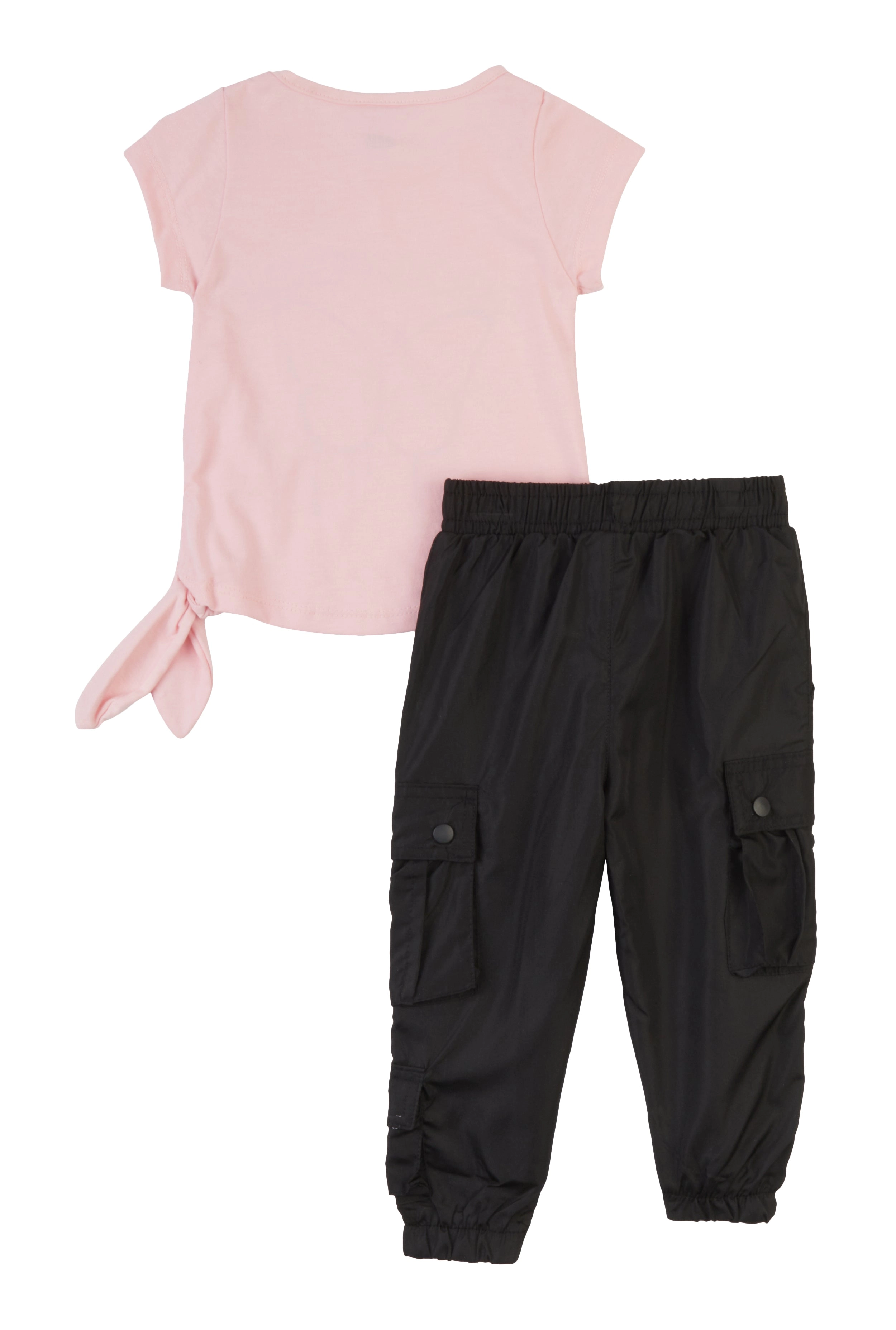 Baby Girls 12-24M Good Vibes Graphic Tee and Cargo Joggers