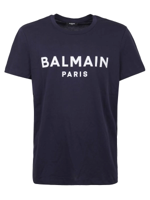 Balmain Logo Printed Crewneck T-Shirt