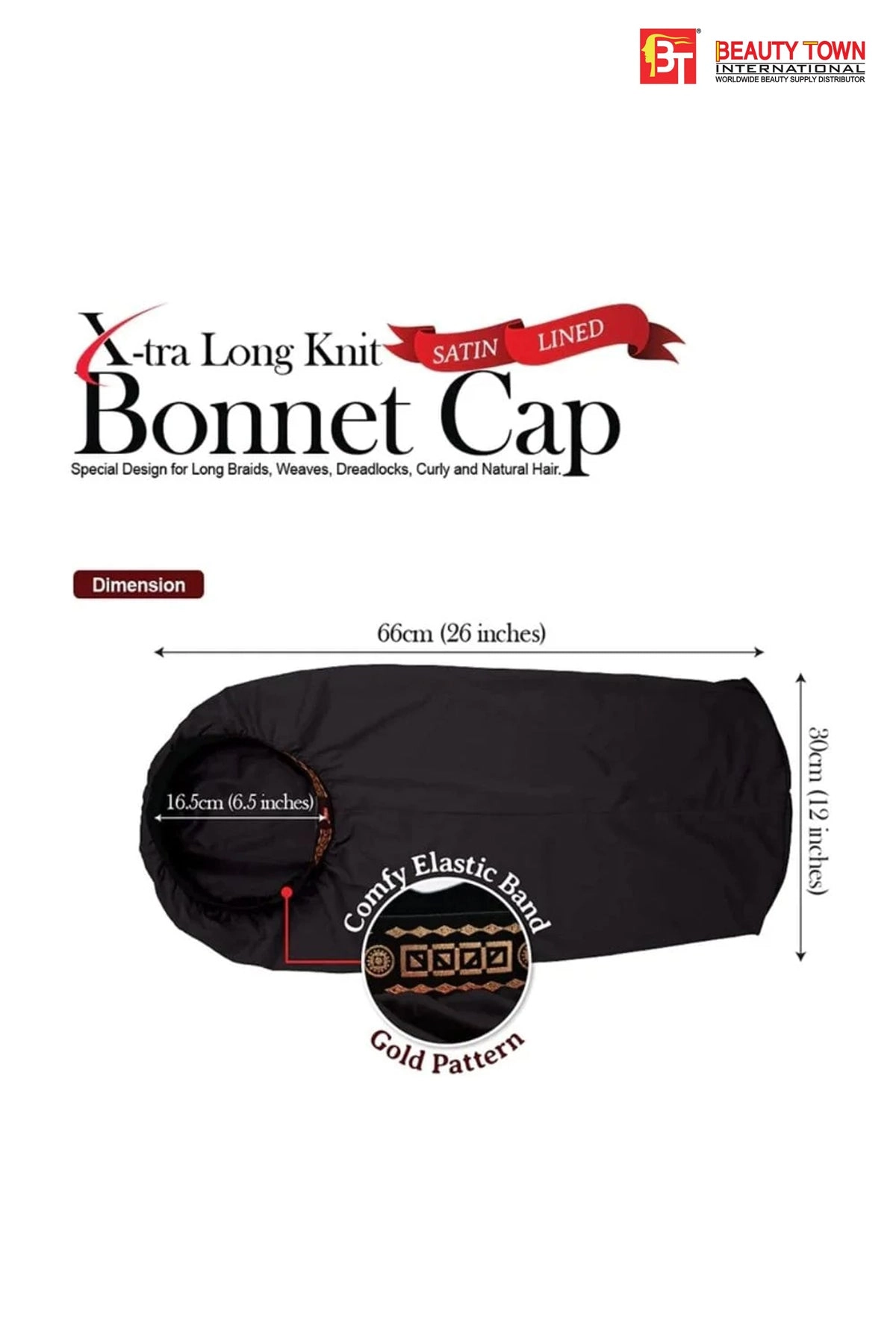 BEAUTY TOWN LONG KNIT BONNET CAP