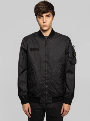 Black Performance Fabric Bomber