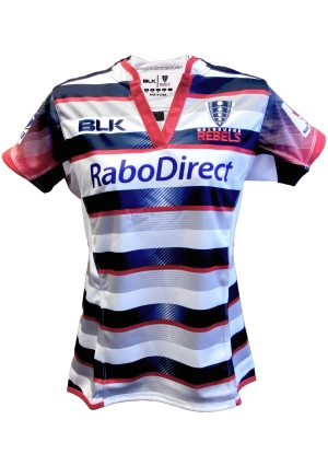 BLK Womens Melbourne Rebels Replica Jersey Home 2015 <br> MRJR320WHT
