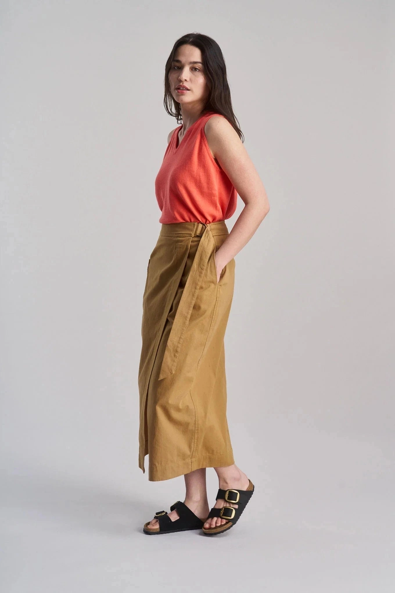Cargo Women's Organic Cotton Skirt | Camel