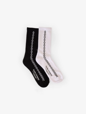 Chain Reaction 2 Pack Sock - Black - White