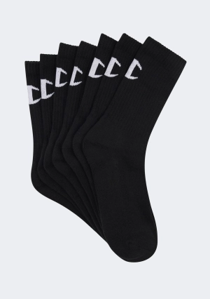 Champion Adult Crew Socks Black (7 Pack)