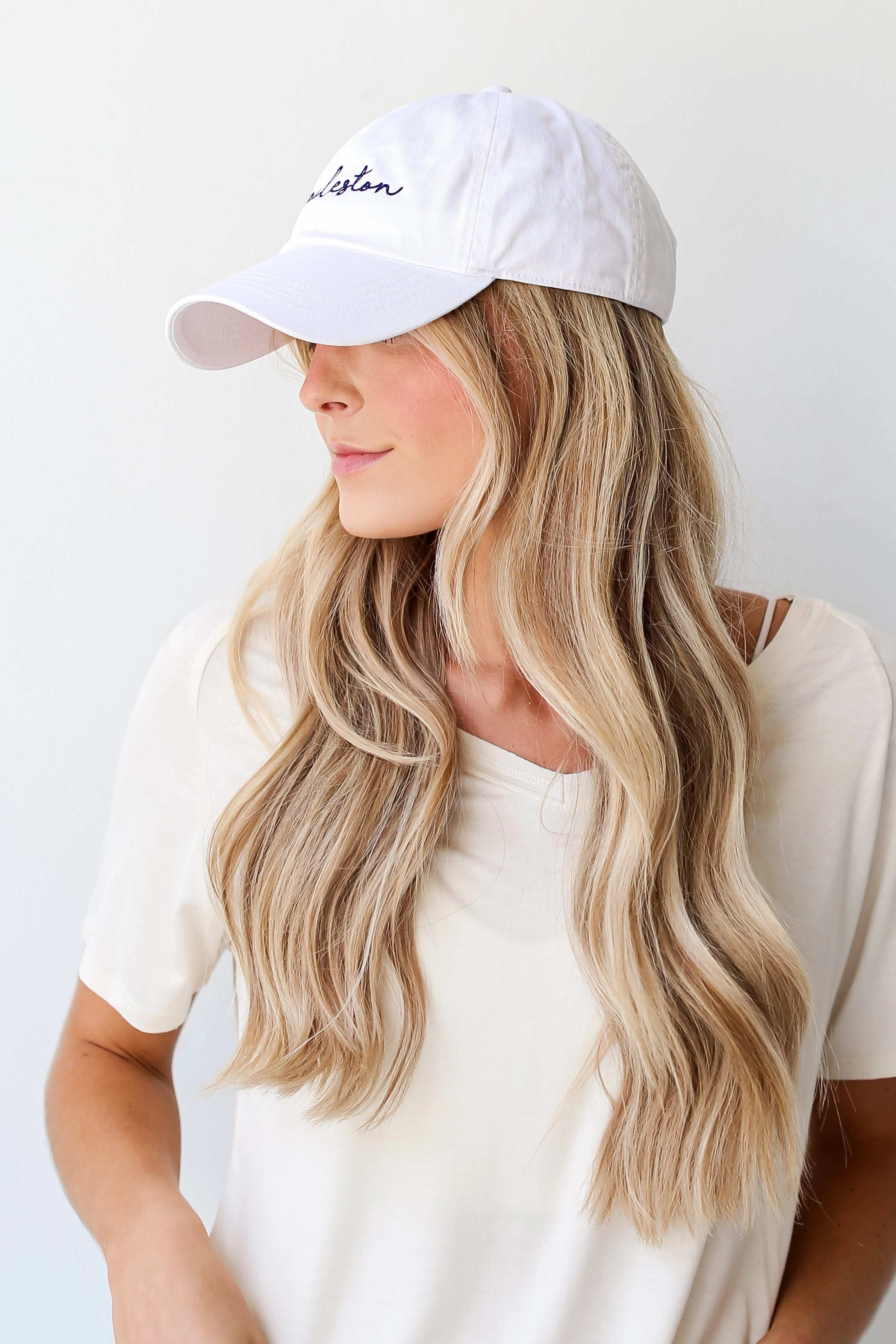 Charleston Script Embroidered Hat