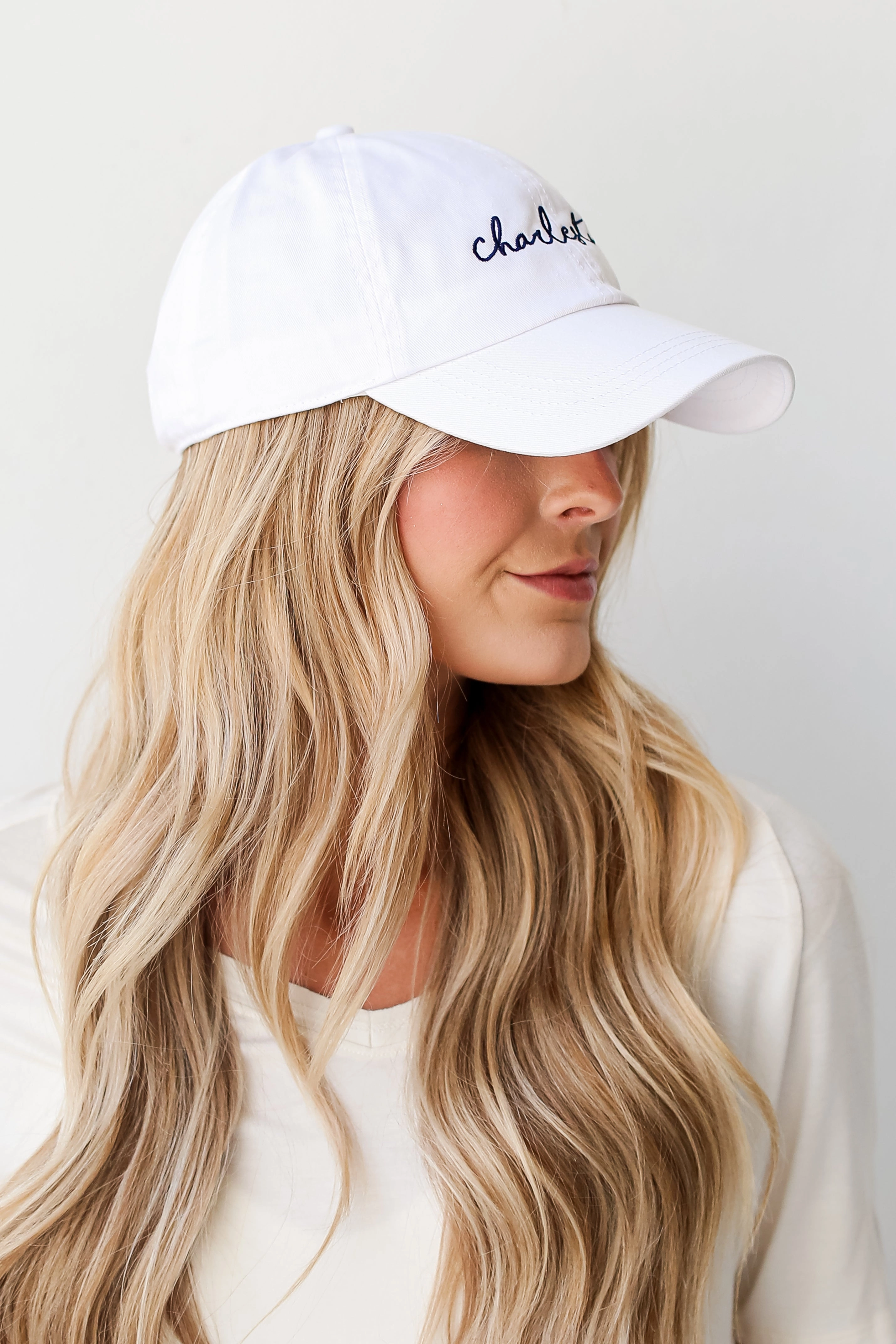 Charleston Script Embroidered Hat