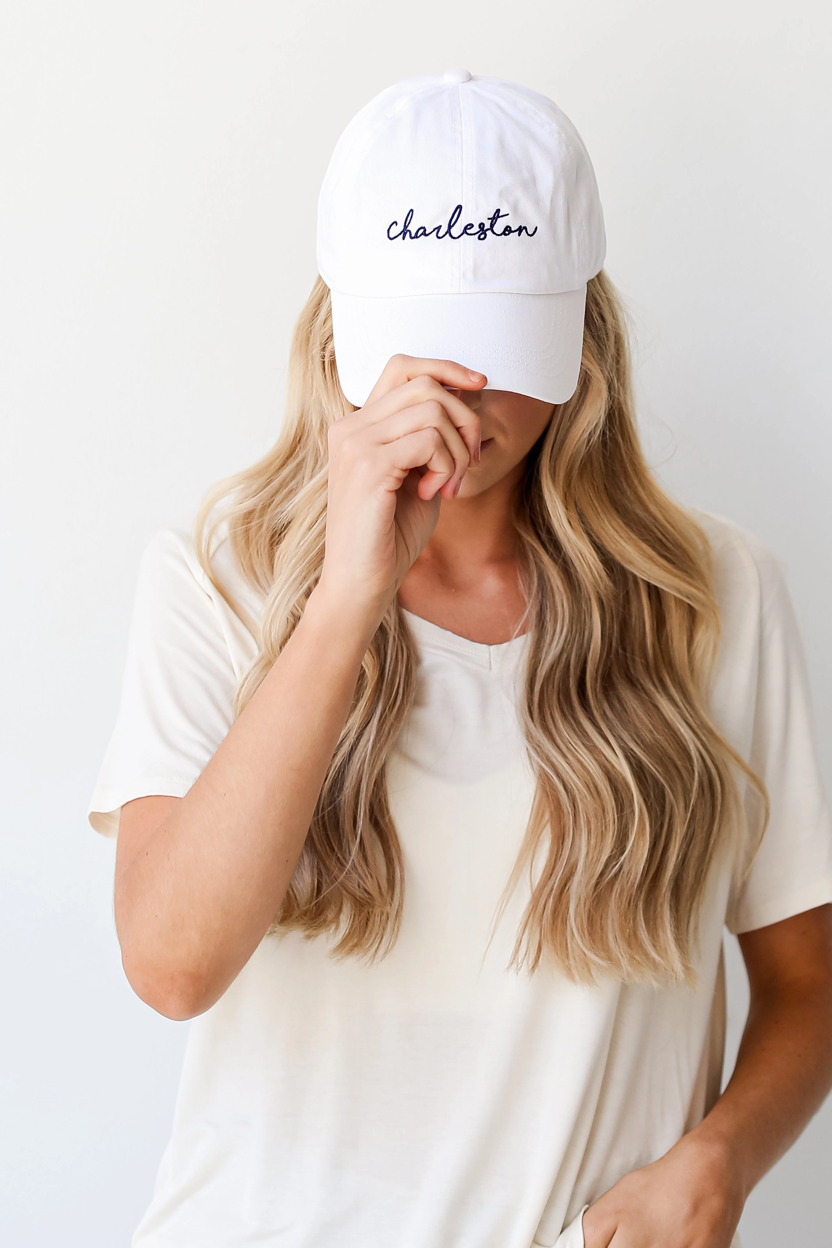 Charleston Script Embroidered Hat