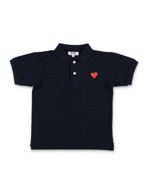 Comme des Garçons Play Kids Heart Patch Polo Shirt