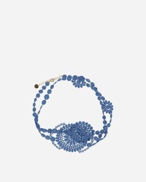 Cotton Lace Bracelet Light Blue