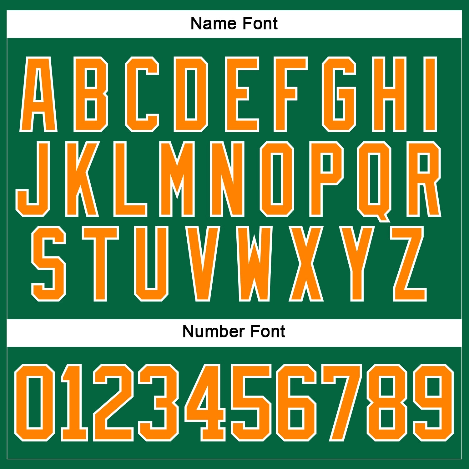 Custom Kelly Green Bay Orange-White Hockey Lace Neck Jersey