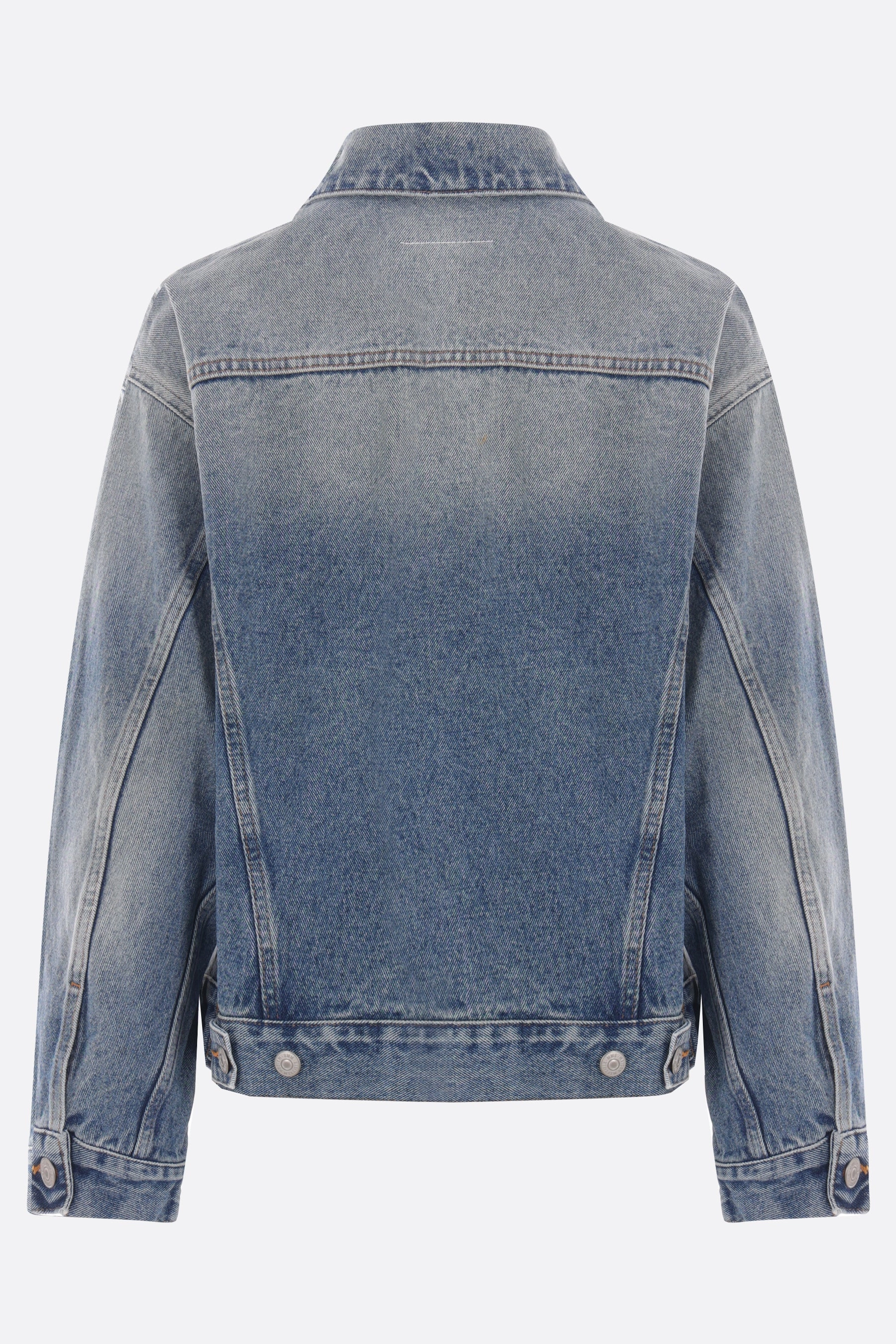 denim jacket with cut-out details