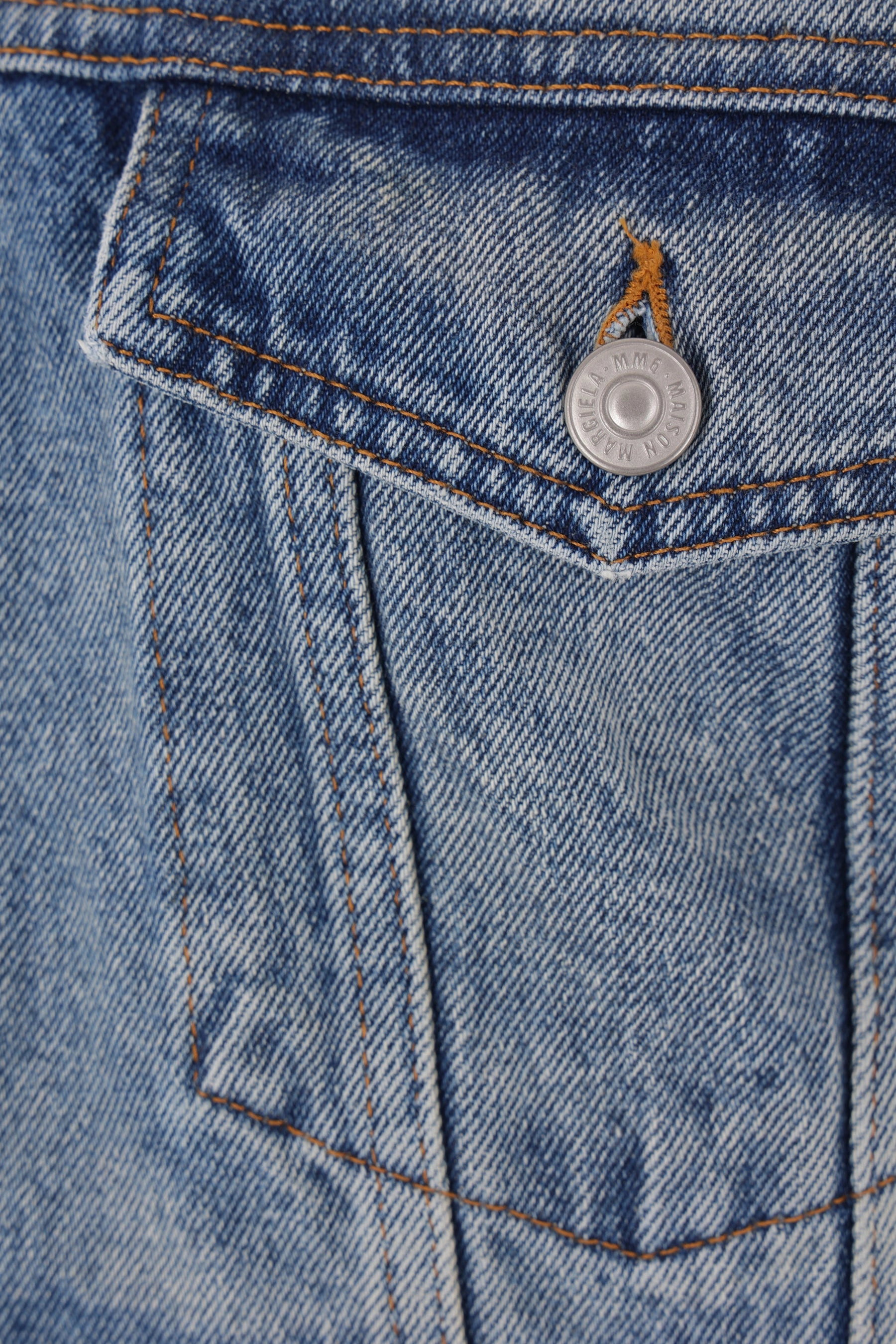 denim jacket with cut-out details