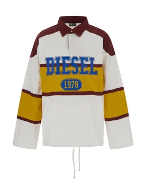 Diesel S-Egby Colour-Block Rugby Polo Shirt