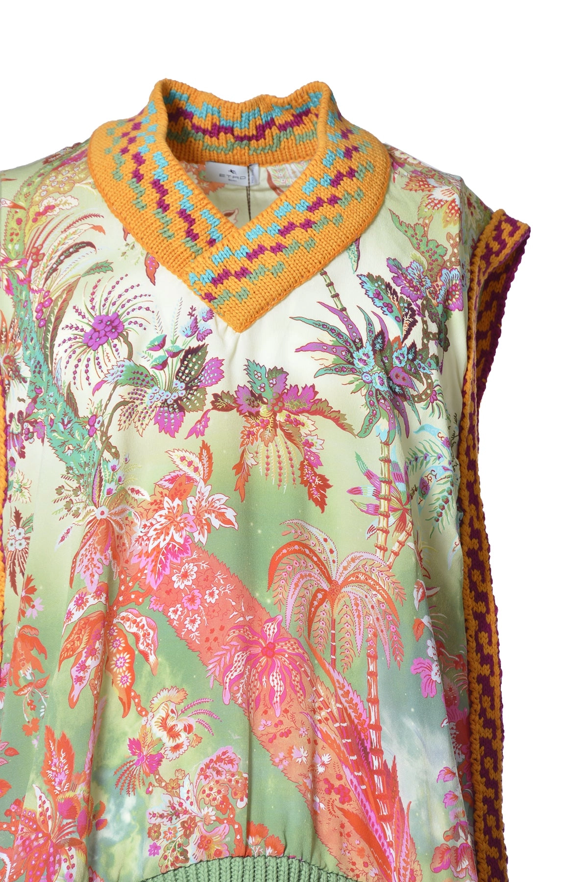Etro Floral Printed V-Neck Vest