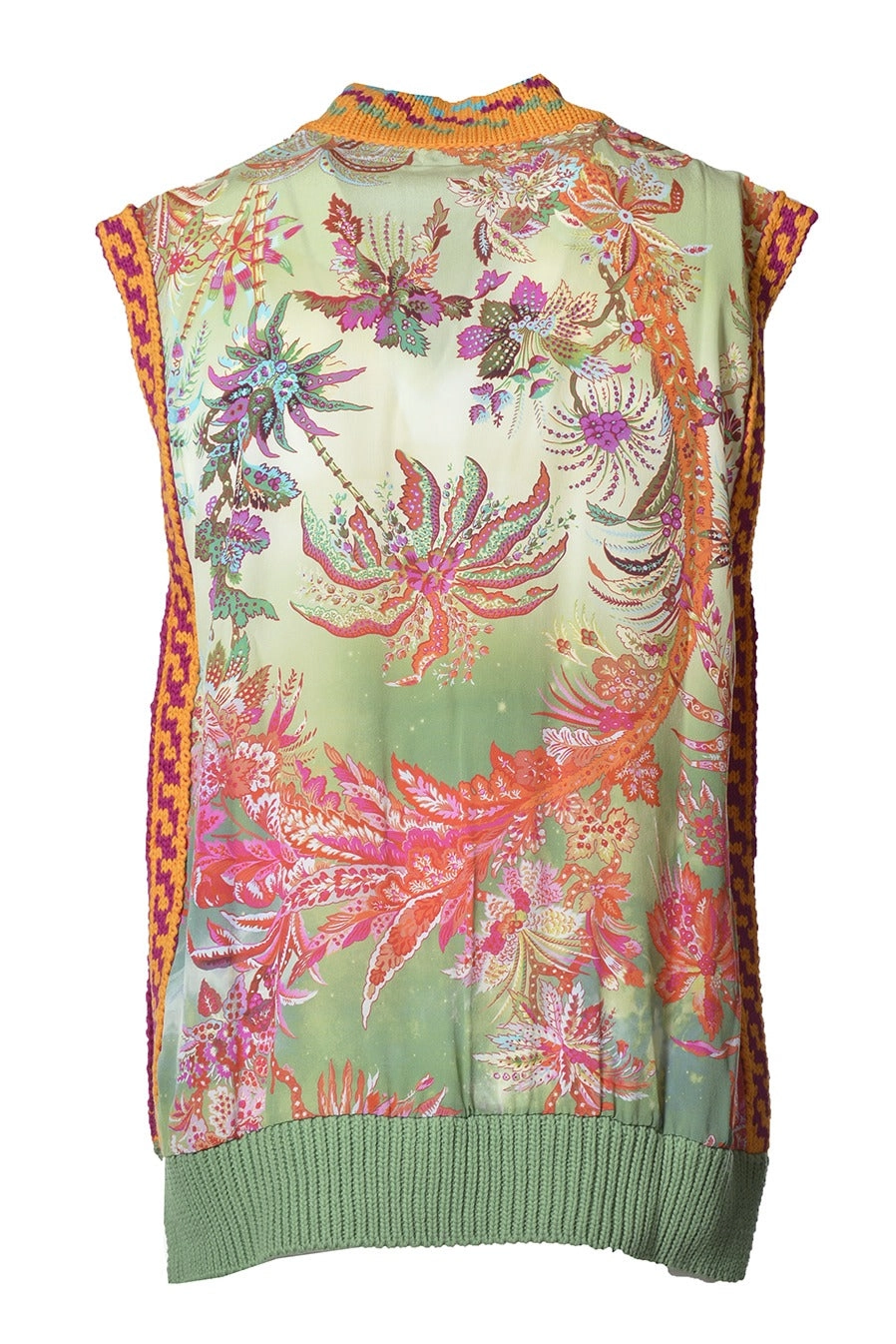 Etro Floral Printed V-Neck Vest