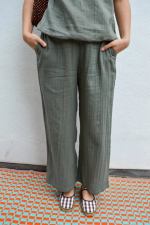 Fransa Manua Agave Green Culottes