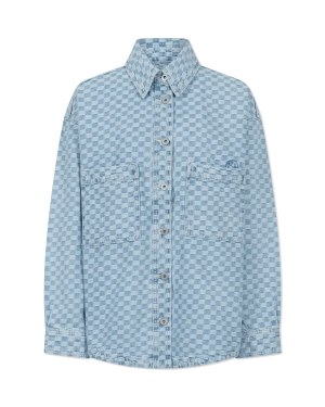 Garesa-B Checkered Denim Jacket