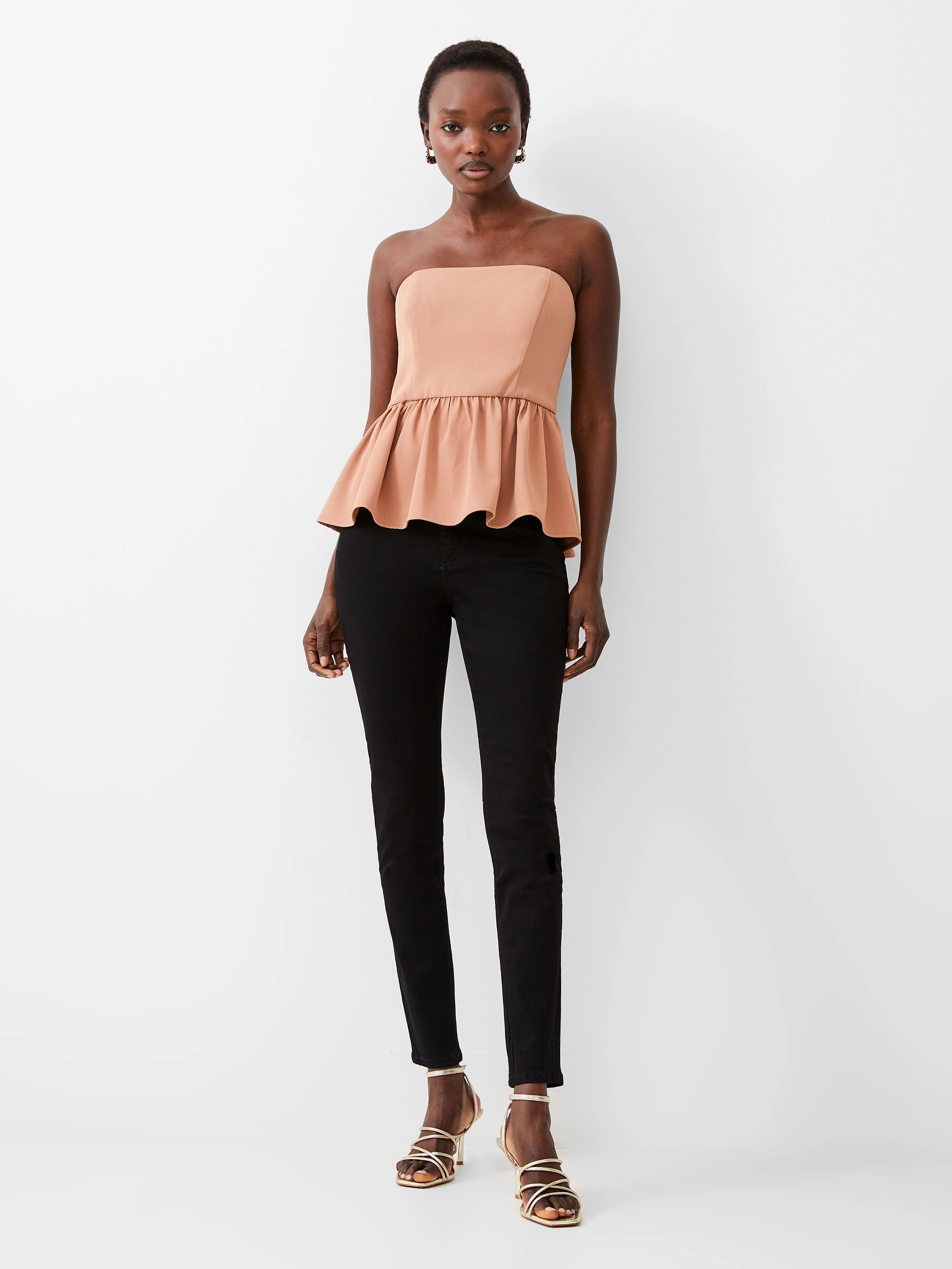 Harry Suiting Strapless Peplum Top