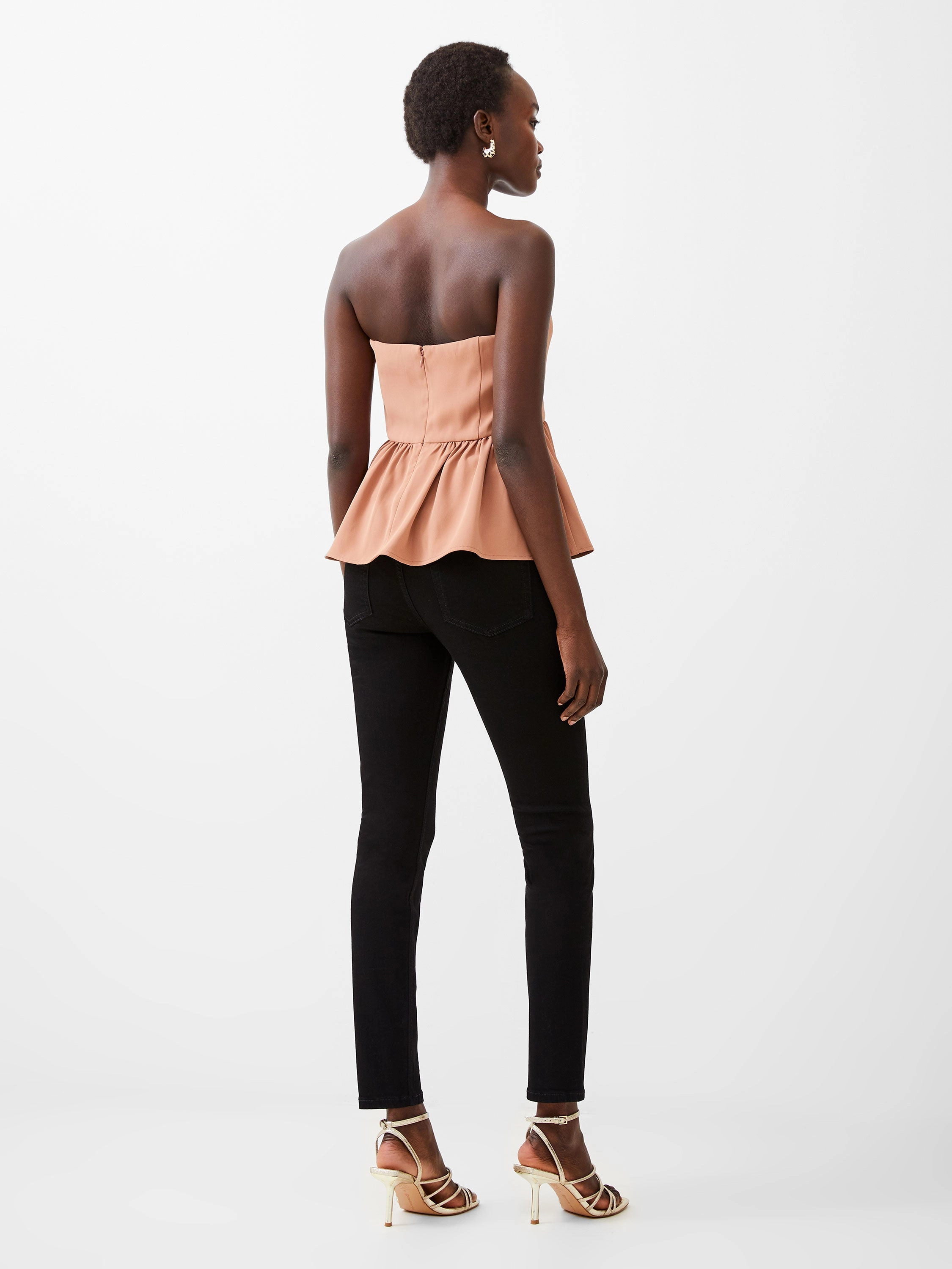 Harry Suiting Strapless Peplum Top