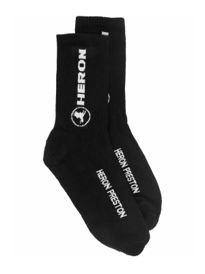 Heron Preston Logo-Intarsia Ribbed Socks