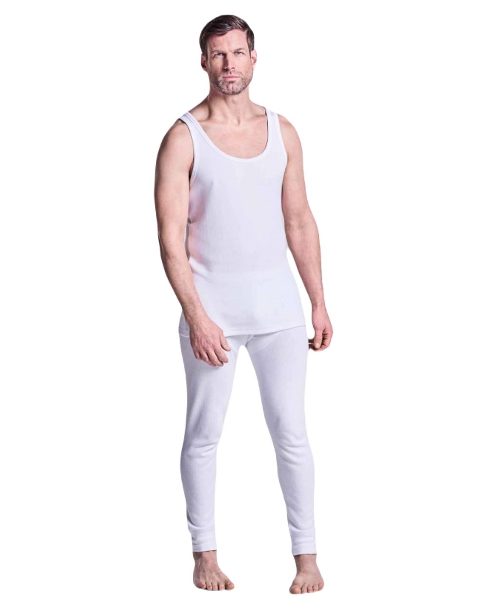 HJ Hall Mens Cotton Rich Thermal Vest Twin Pack