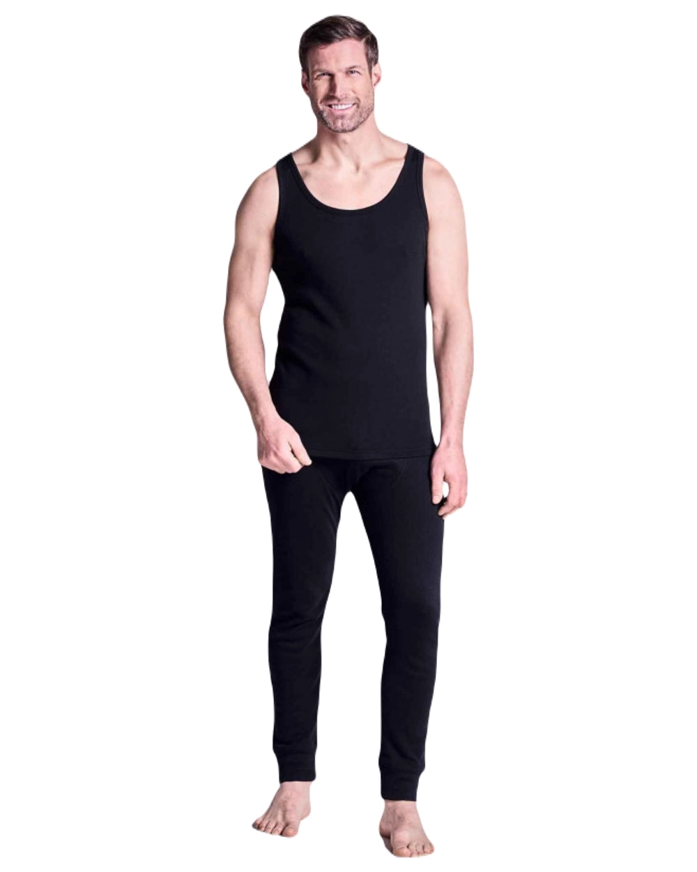HJ Hall Mens Cotton Rich Thermal Vest Twin Pack