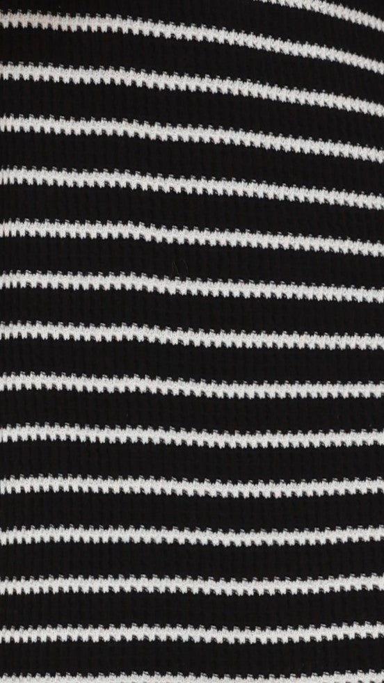Lacole Button Up Shirt and Shorts Set - Black / White Stripe