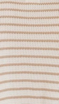 Lacole Button Up Shirt and Shorts Set - White / Beige Stripe