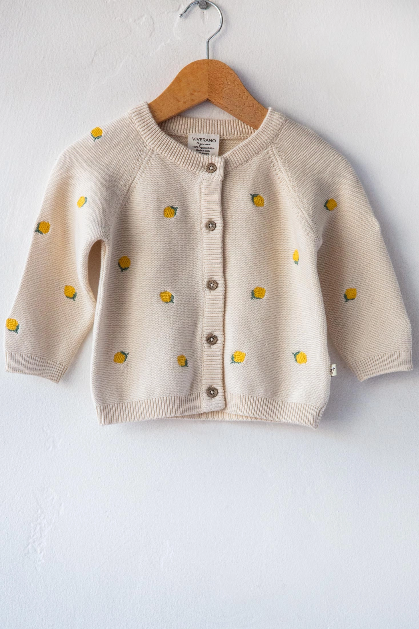 Lemon Emb Cardigan