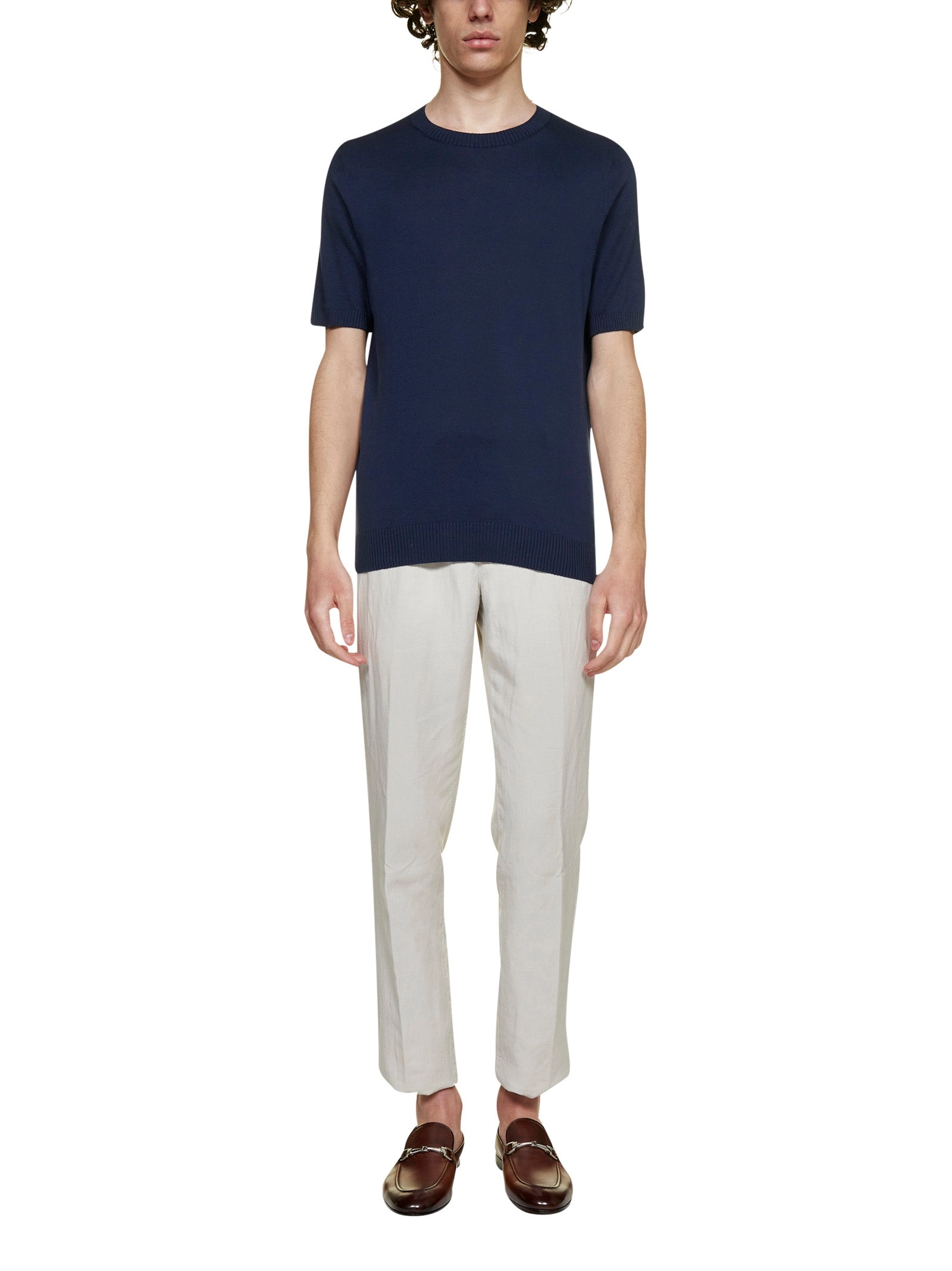Malo Round Neck Straight Hem T-Shirt