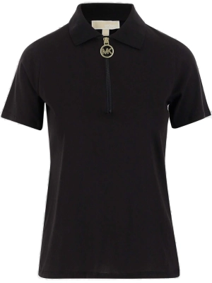 Michael Kors Logo-Charm Detail Polo Shirt
