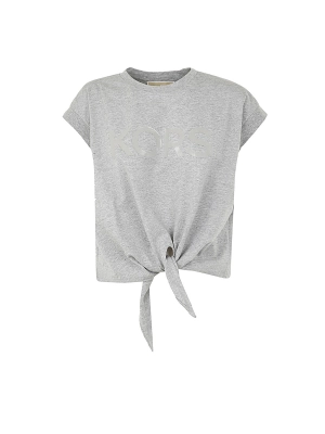Michael Michael Kors Tie Front Crewneck Cropped Top