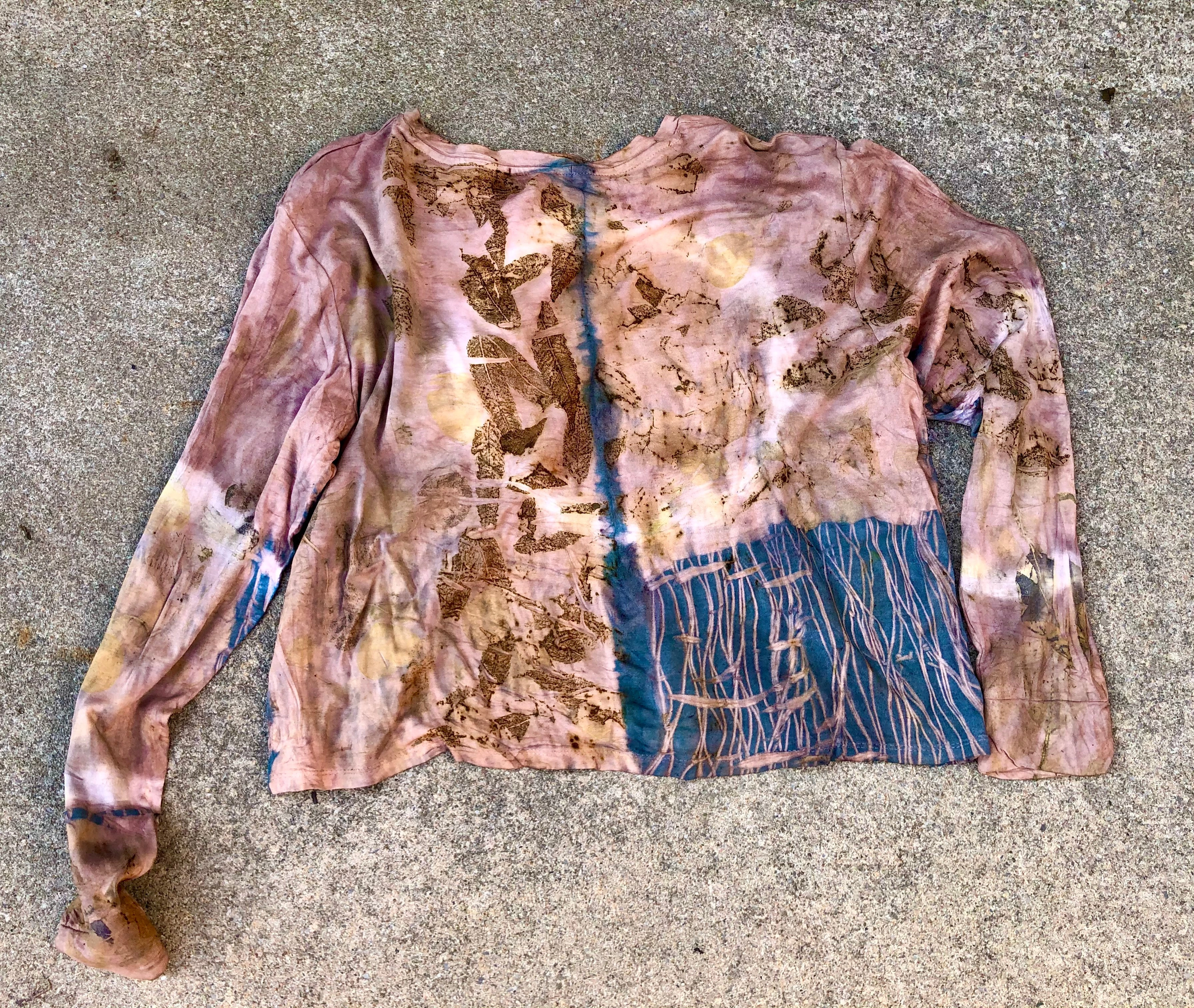 Naturally dyed viscose jersey Long sleeve  shirt