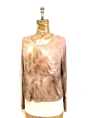 Naturally dyed viscose jersey Long sleeve  shirt
