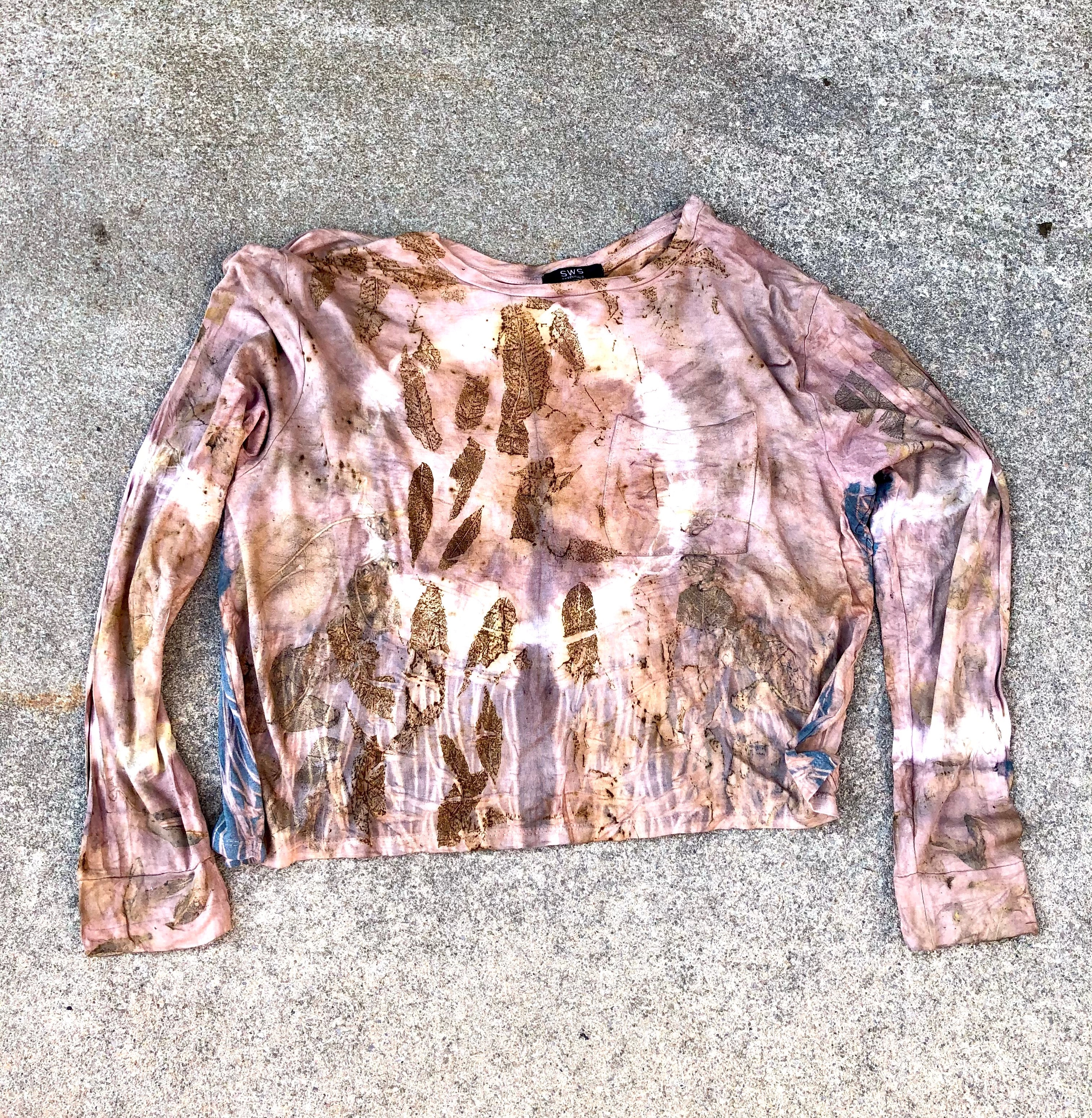 Naturally dyed viscose jersey Long sleeve  shirt