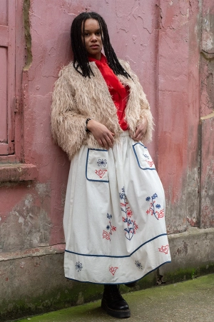 Nué Notes Nottingham Egret Embroidered Skirt